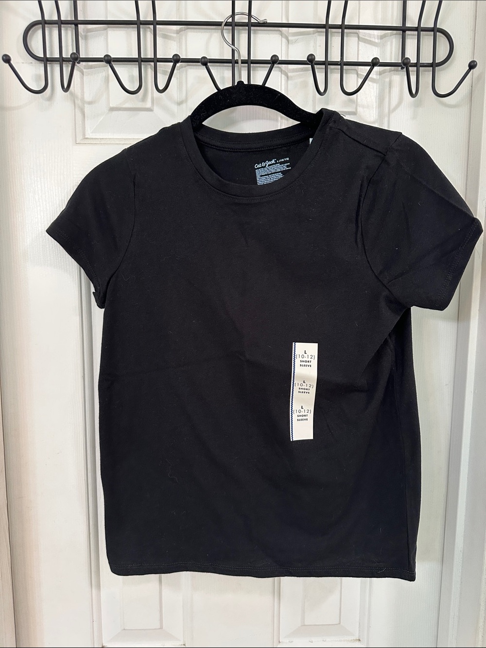 Cat & Jack Black Short Sleeve Crewneck Tee
